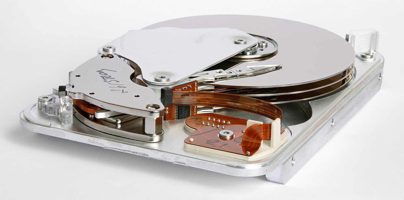 Hard disk drive representing business data backup